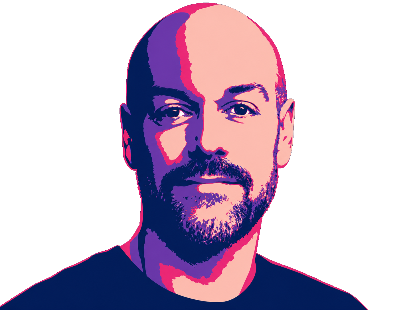 Stylized portrait of Sven Petersen